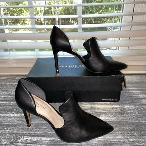 Kenneth Cole Riley 85 DRS pointed toe Loafers black leather pumps size 9.
